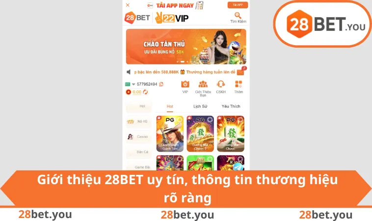 Giới thiệu 28BET uy tín, thông tin thương hiệu rõ ràng